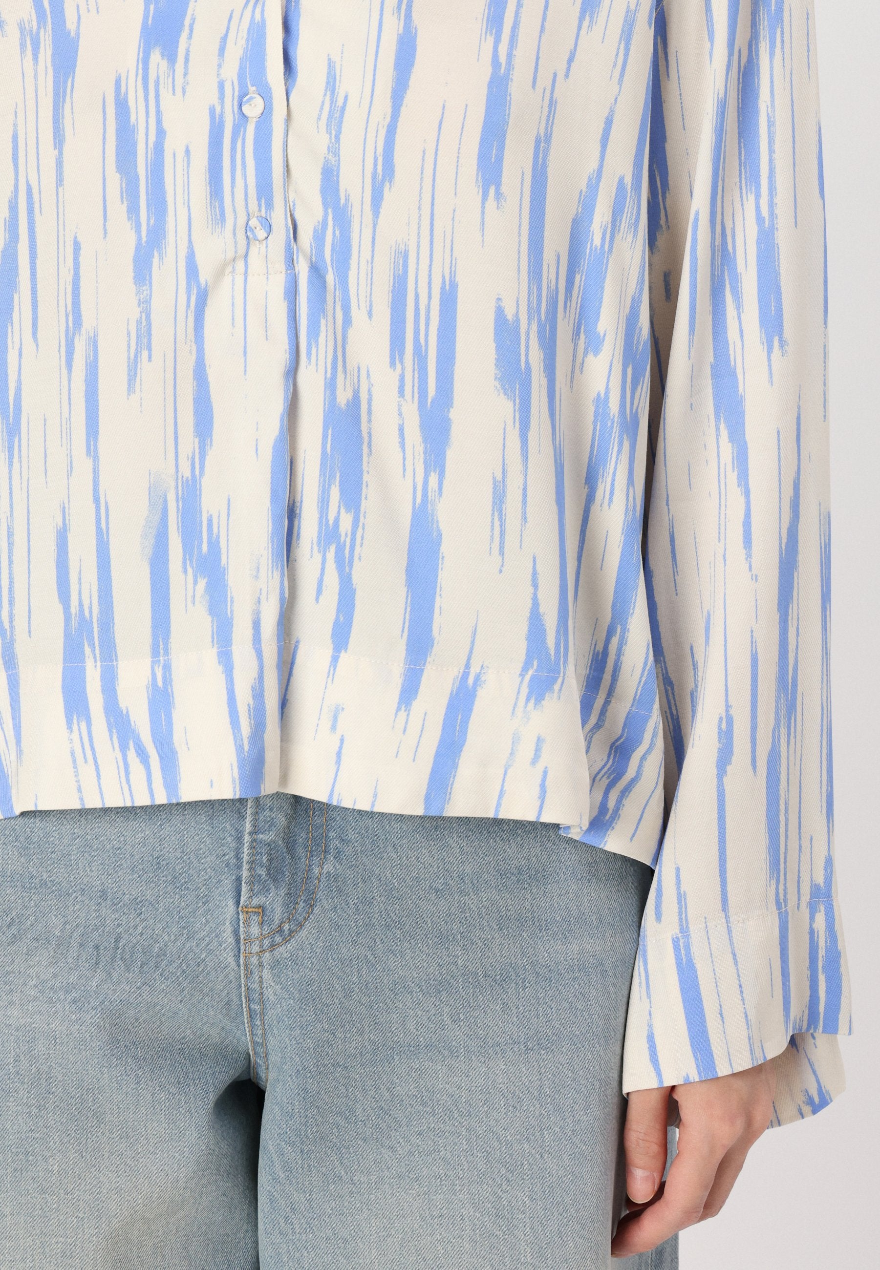 Selected Long sleeved printed viscose