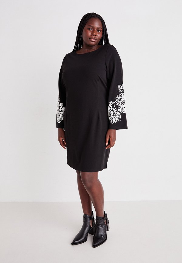 Vero Moda Curve VMCGIRA SHORT DRESS  - Jersey dress - black/white