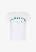 Calvin Klein Jeans SS GRAPHIC LOGO BABY TEE - Print T-shirt - bright white