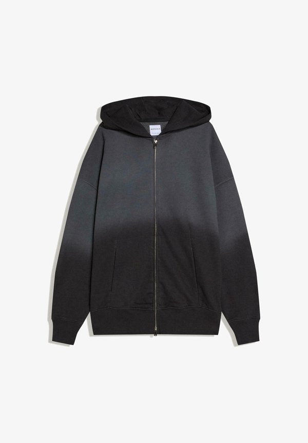 Bershka HOODIE - Zip-up sweatshirt - grey