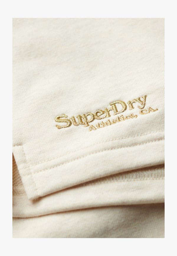 Superdry & Co ESSENTIAL LOGO - Tracksuit bottoms - light oat marl