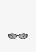 Bershka POLARISED OVAL - SUNGLASSES - Sunglasses - black