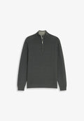 TOM TAILOR Jumper - darkest olive melange