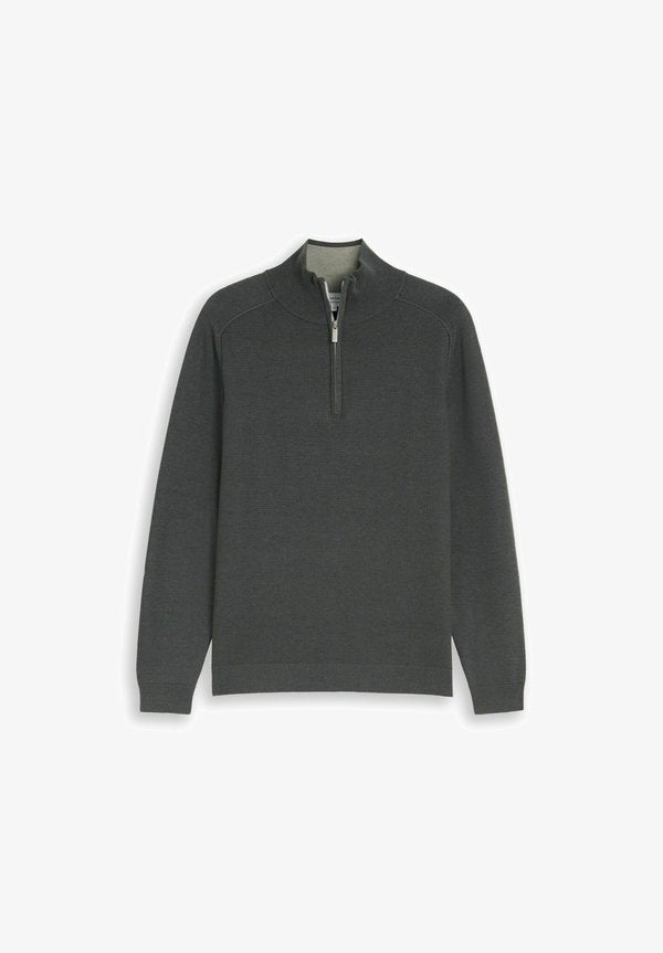 TOM TAILOR Jumper - darkest olive melange