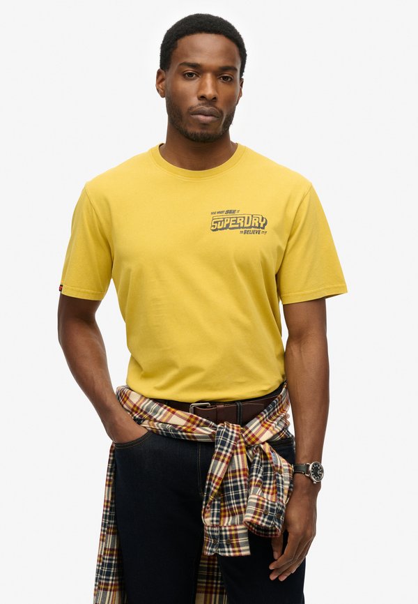 Superdry & Co Print T-shirt - oil yellow