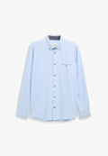TOM TAILOR REGULAR FIT - Shirt - blue stripy structure