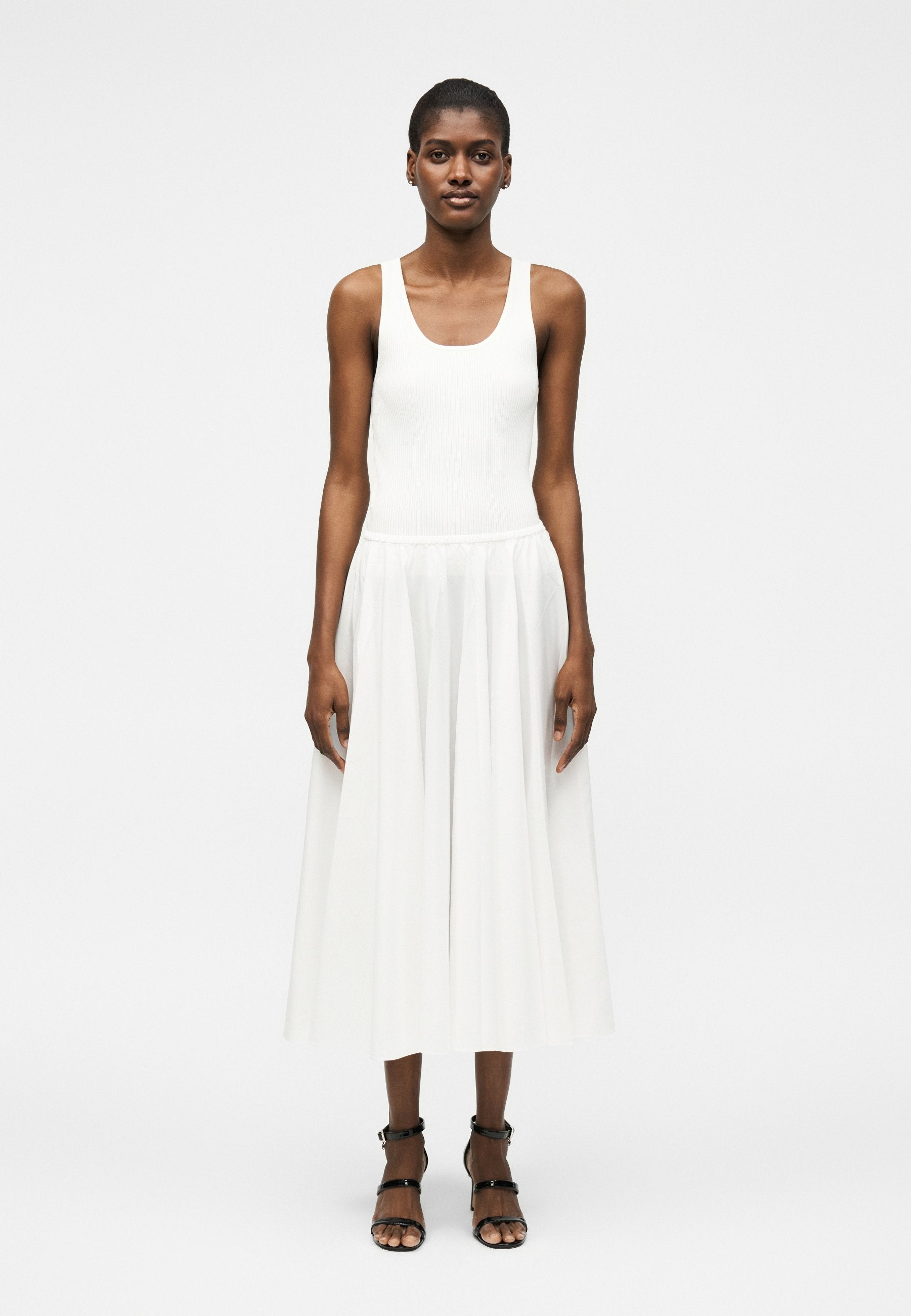 Norma Kamali FLARED SKIRT TO MIDCALF
