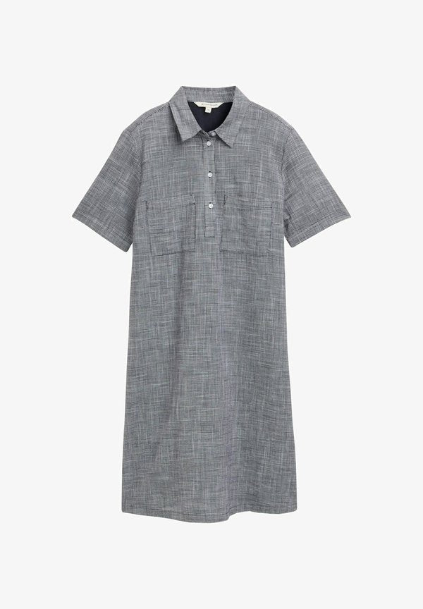 TOM TAILOR MIT BRUSTTASCHEN - Shirt dress - midnight navy blue