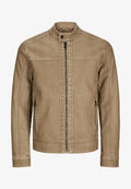 Jack & Jones Synthetic leather Synthetic leather - Faux leather jacket - braun