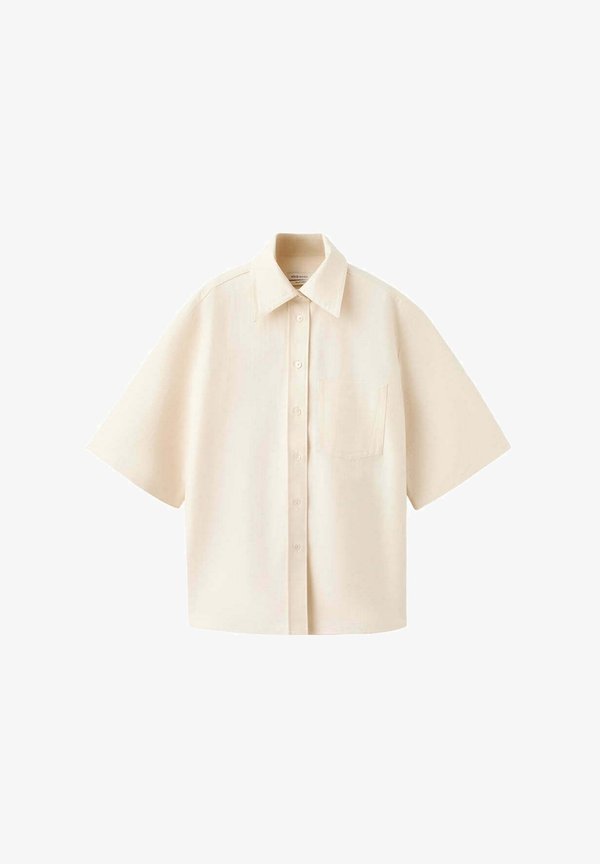 Mango ADULT - Button-down blouse - beige
