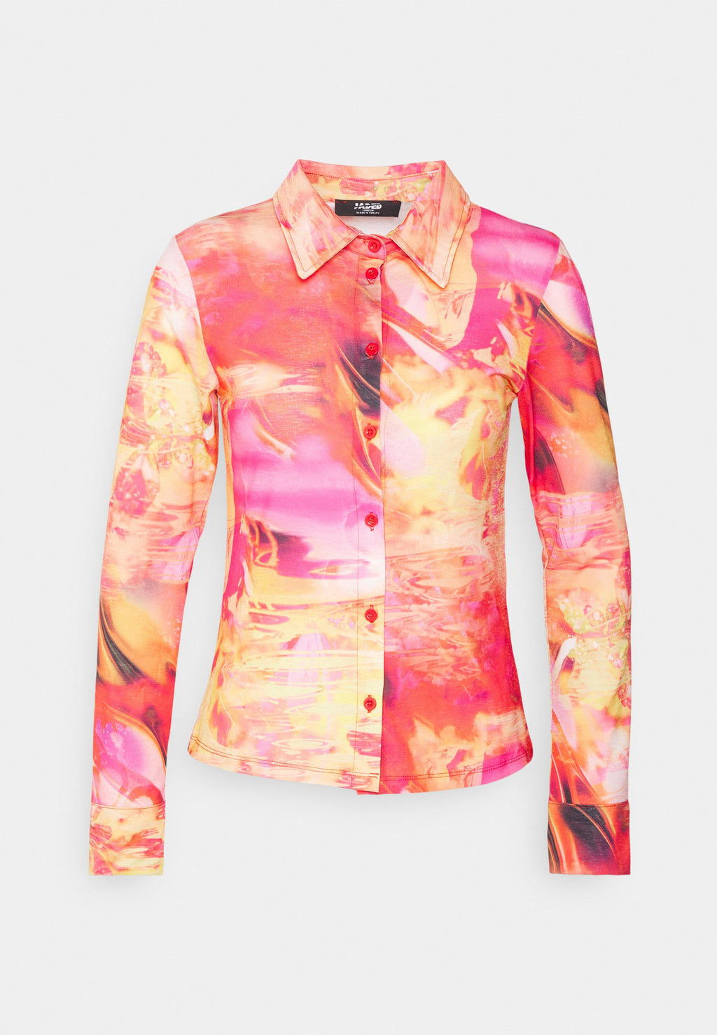 Jaded London FITTED 90'S TISSUE SHIRT LUMEN RIVER PRINT