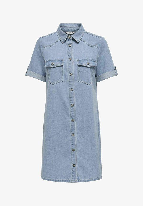 ONLY Denim ONLLISA Short - Denim dress - light blue denim