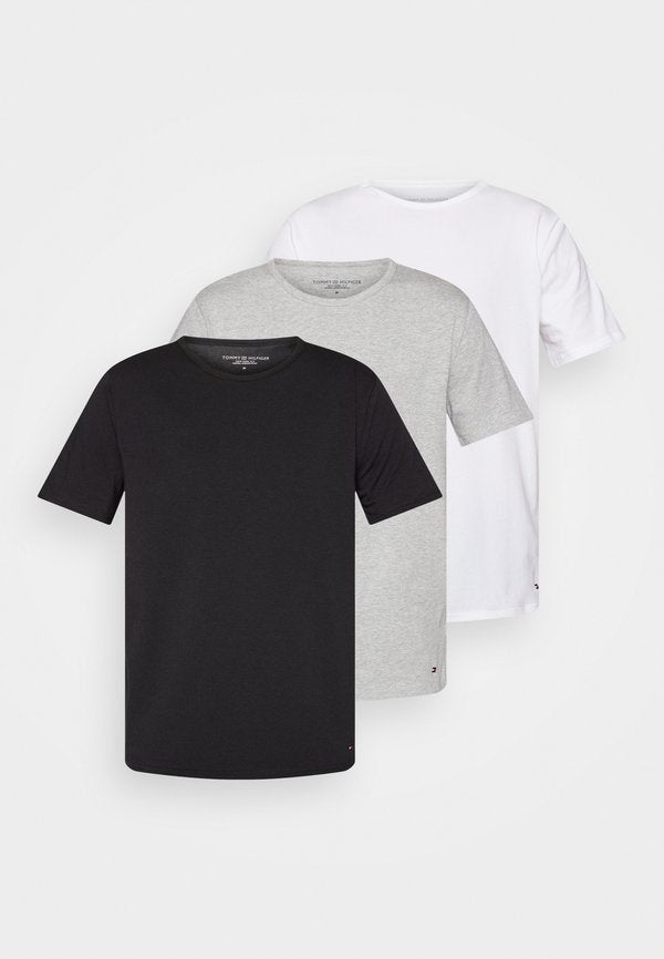 Tommy Hilfiger TEE 3 PACK - Undershirt - black/white/grey heather