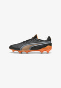 Puma KING ULTIMATE FG/AG - Football boots artificial grass - black-heat fire- silver