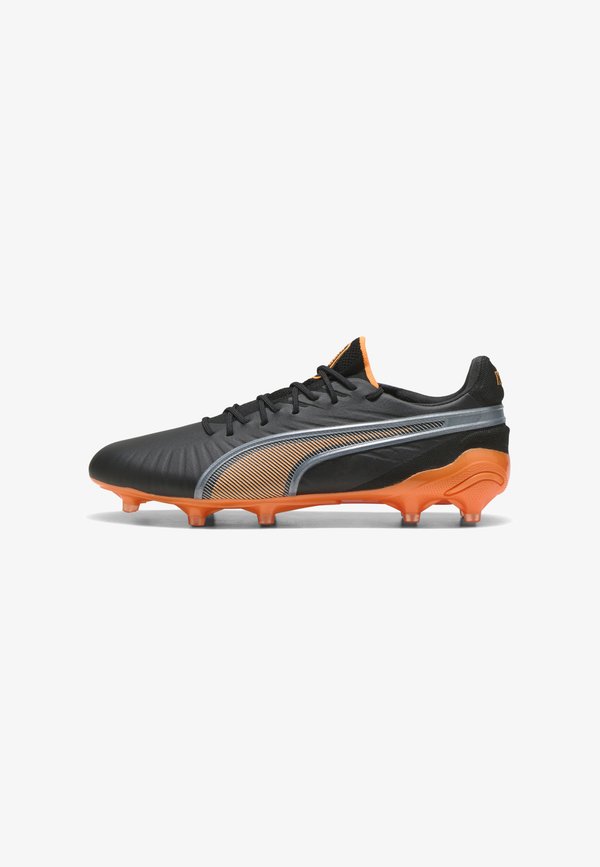 Puma KING ULTIMATE FG/AG - Football boots artificial grass - black-heat fire- silver