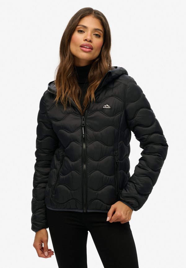 Superdry & Co HOODED FUJI LITE WAVE PADDED - Winter jacket - black