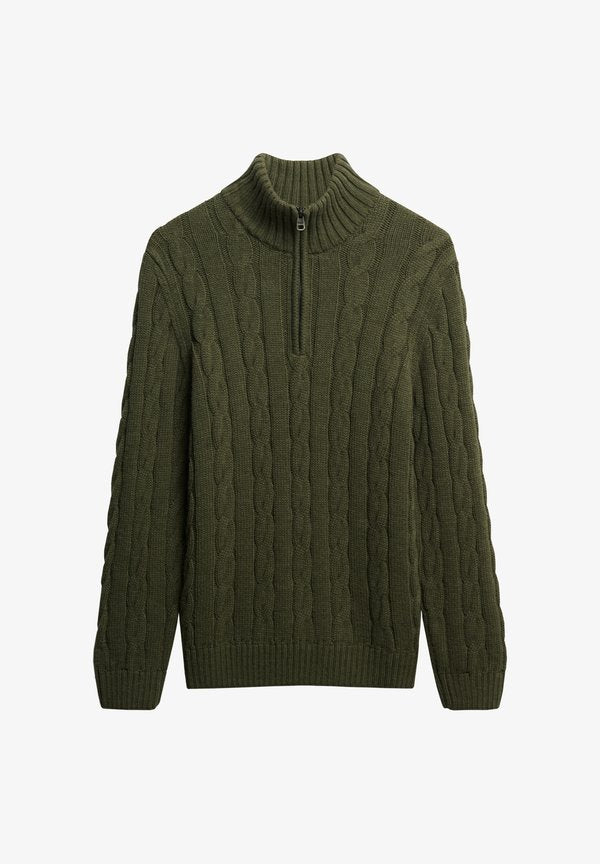 Superdry & Co JACOB CABLE - Jumper - moss green