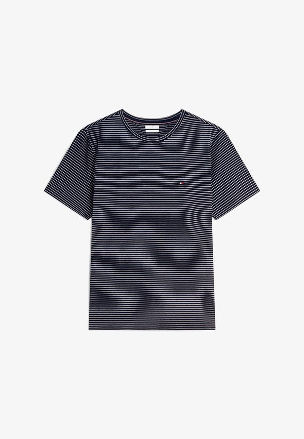 Tommy Hilfiger SEASONAL FIT TEE CORE ESSENTIALS - Print T-shirt - desert sky/ecru