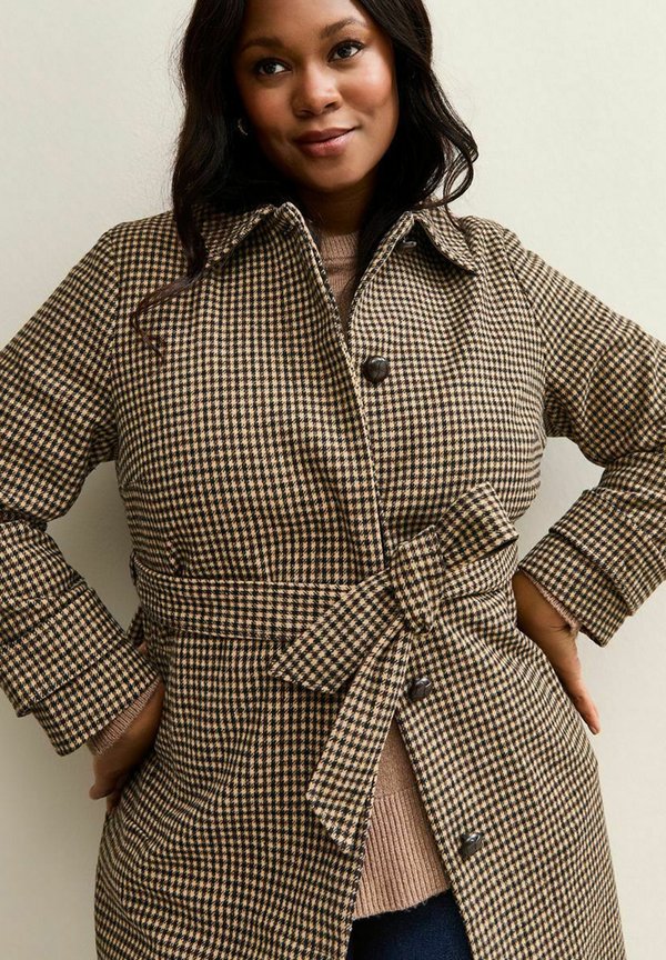 New Look Curves CURVES CHECKED BELTED MIDI