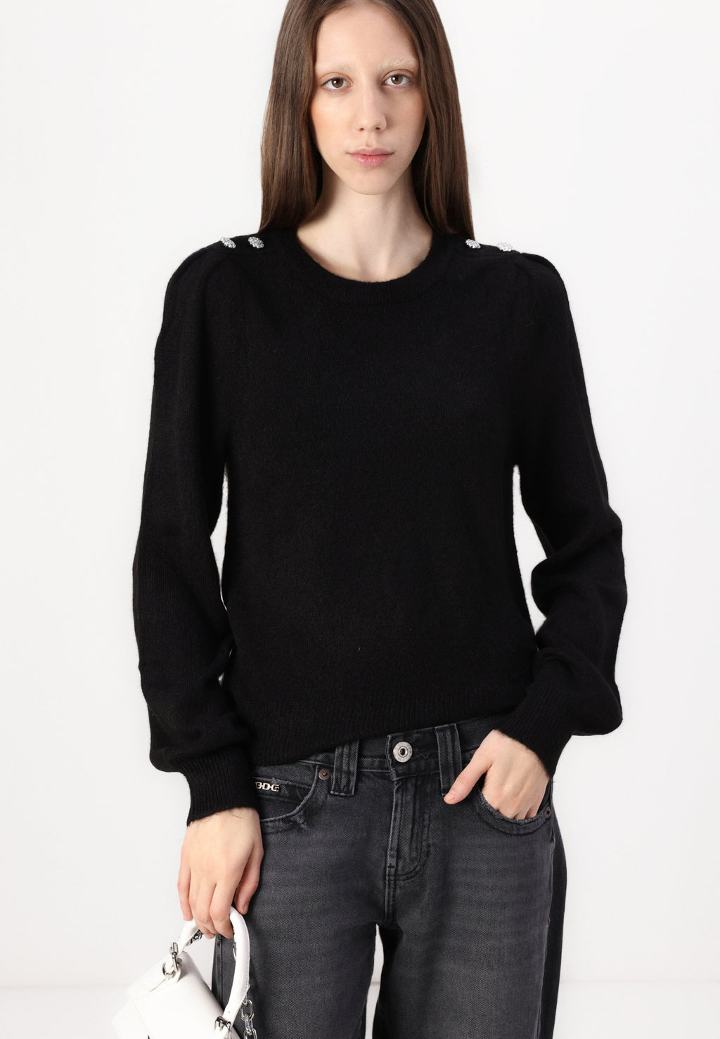 JDY JDYELANORA O NECK BUTTON