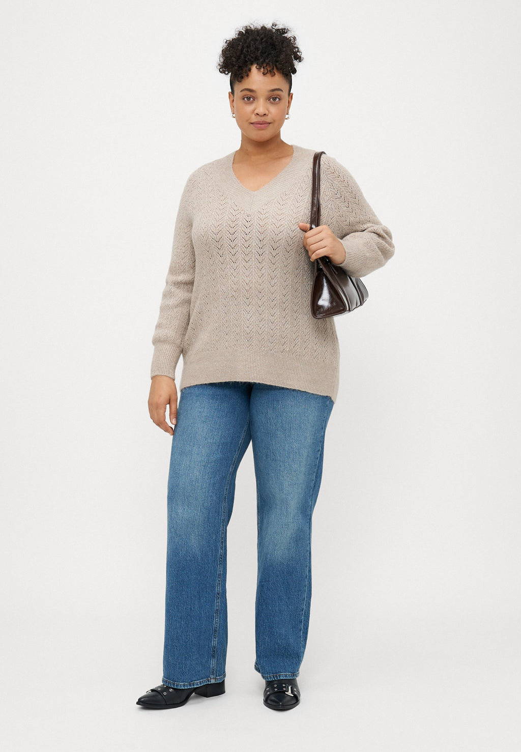 CARLUCILLA GLITTER V NECK  Media 2