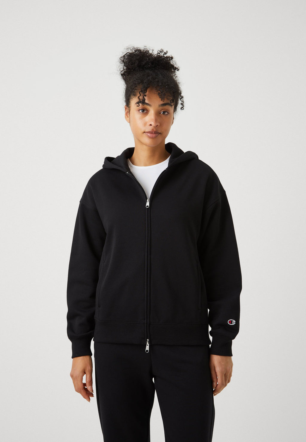 Champion ICONS FULL ZIP HOODIE LOGO