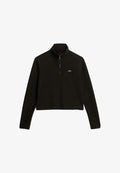 Superdry & Co CROPPED HALF ZIP - Fleece jumper - black
