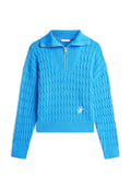 RELAXED CABLE KNIT HALF-ZIP JUMPER Media 1