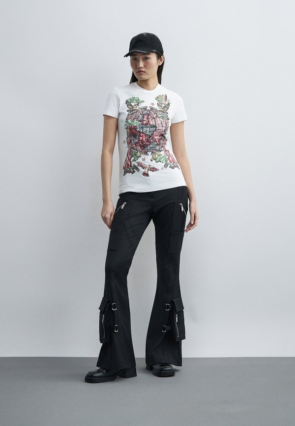 OFF-WHITE BELT FLARE PANTS