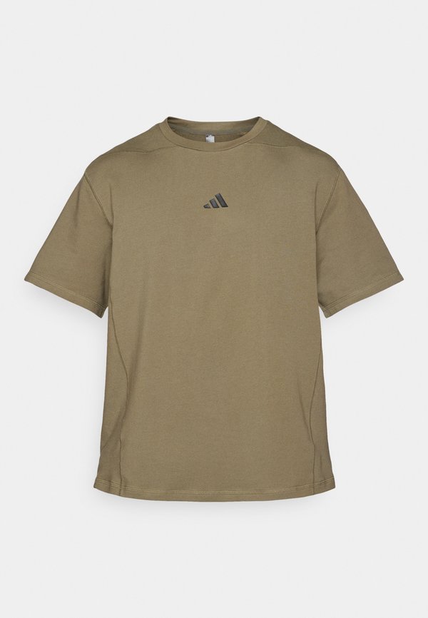 adidas Performance D4T WORKOUT FRENCH TERRY - Basic T-shirt - olive strata