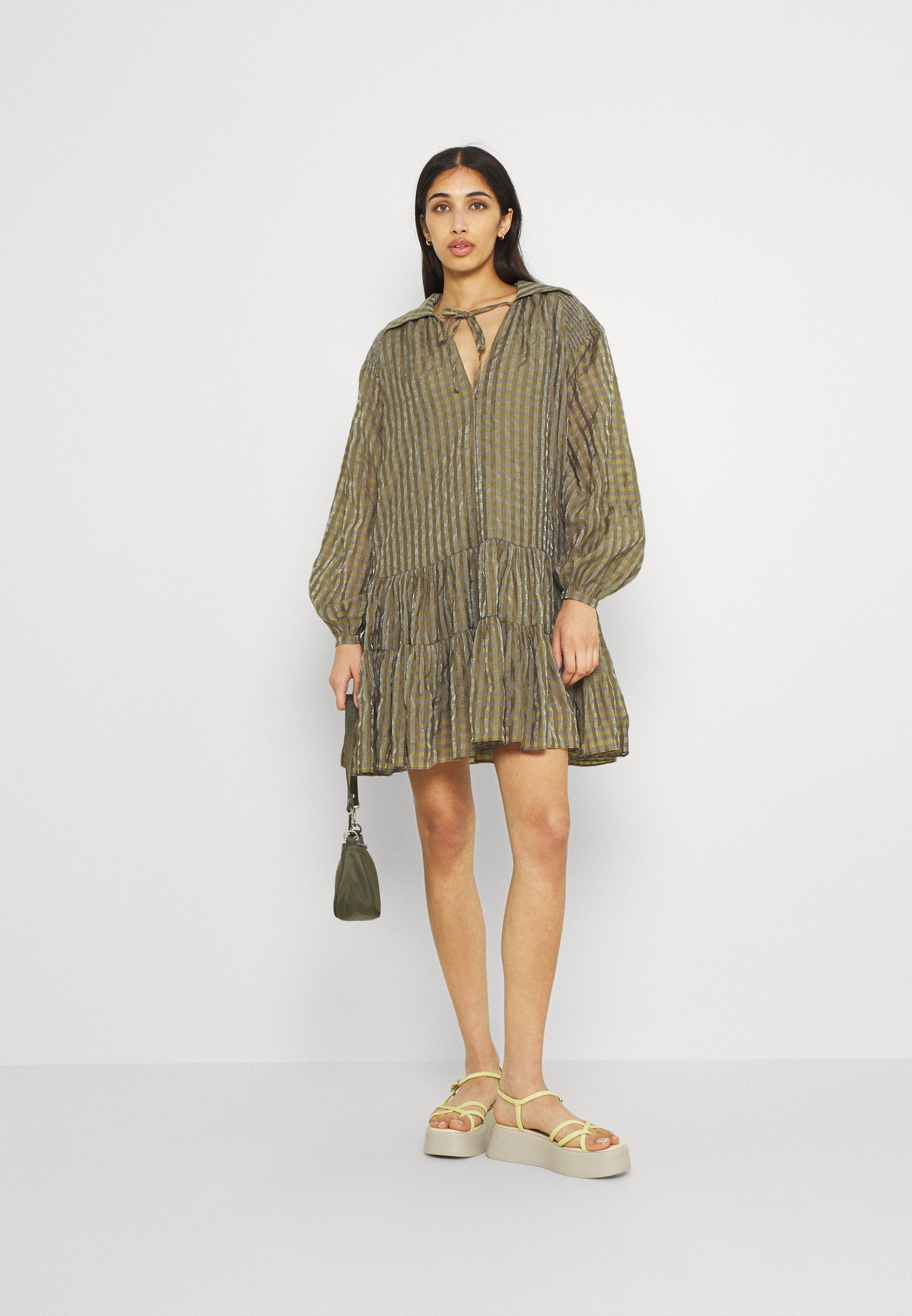 Glamorous SMOCK DRESS WITH LONG SLEEVES