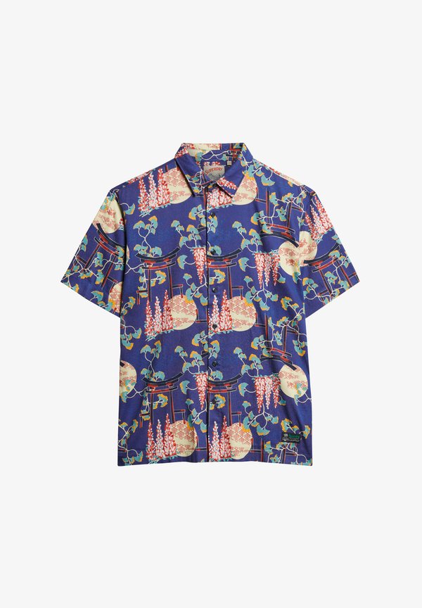 Superdry & Co HAWAIIAN BOX FIT - Shirt - wisteria blue