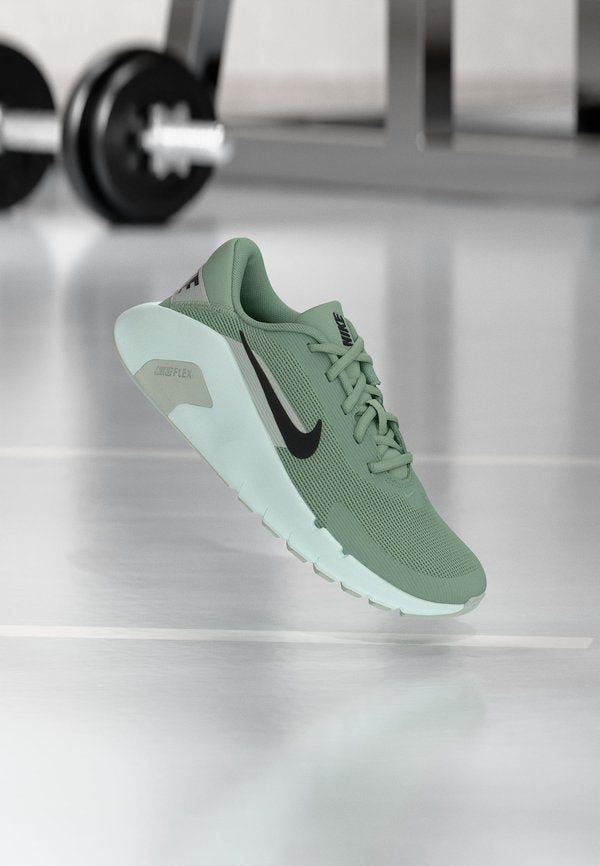 Nike Performance FLEX TRAIN - Training shoe - steam/black/light silver-coloured/barely green