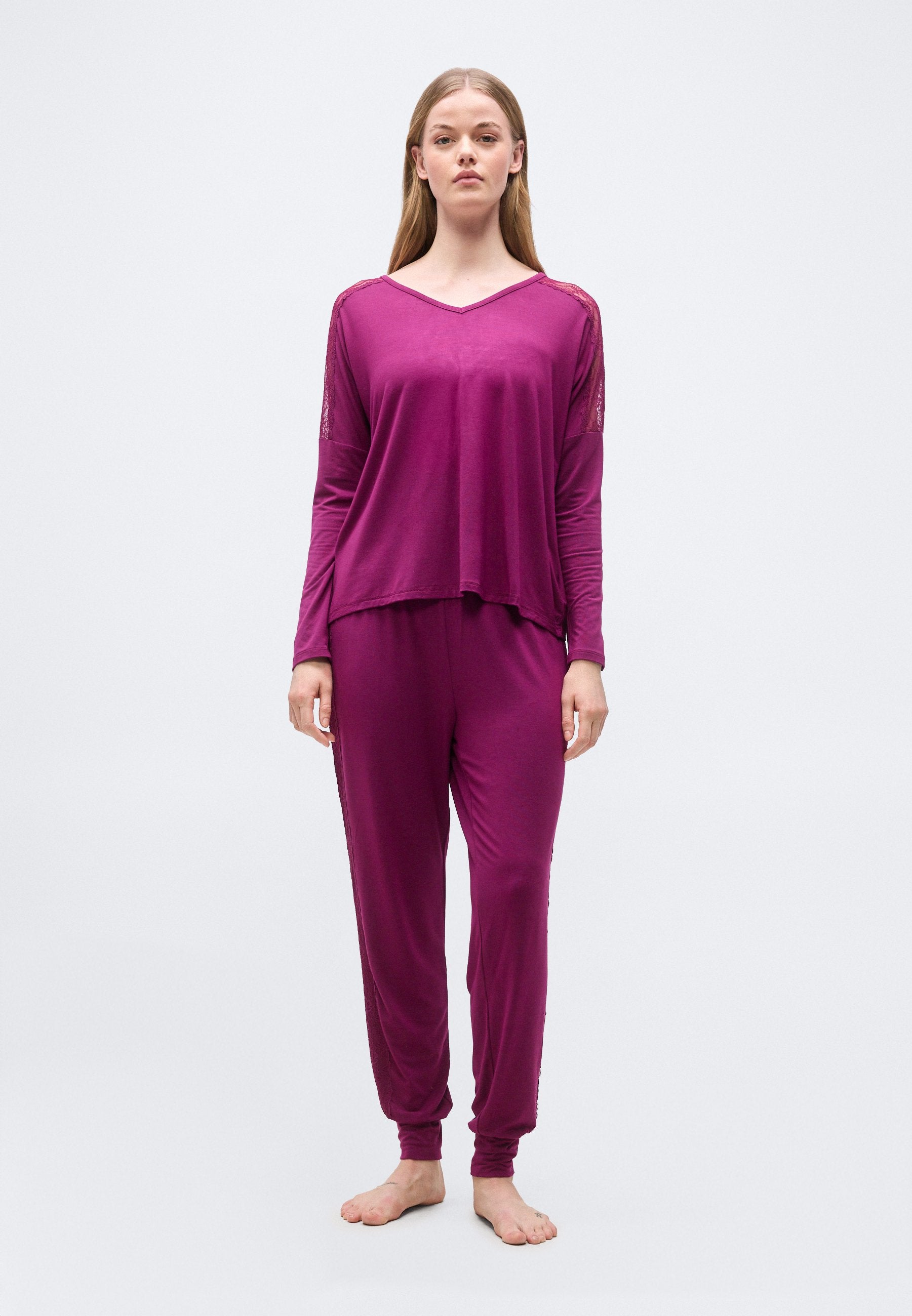 Anna Field MODAL & LACE NIGHTWEAR SET WITH LACE DETAIL