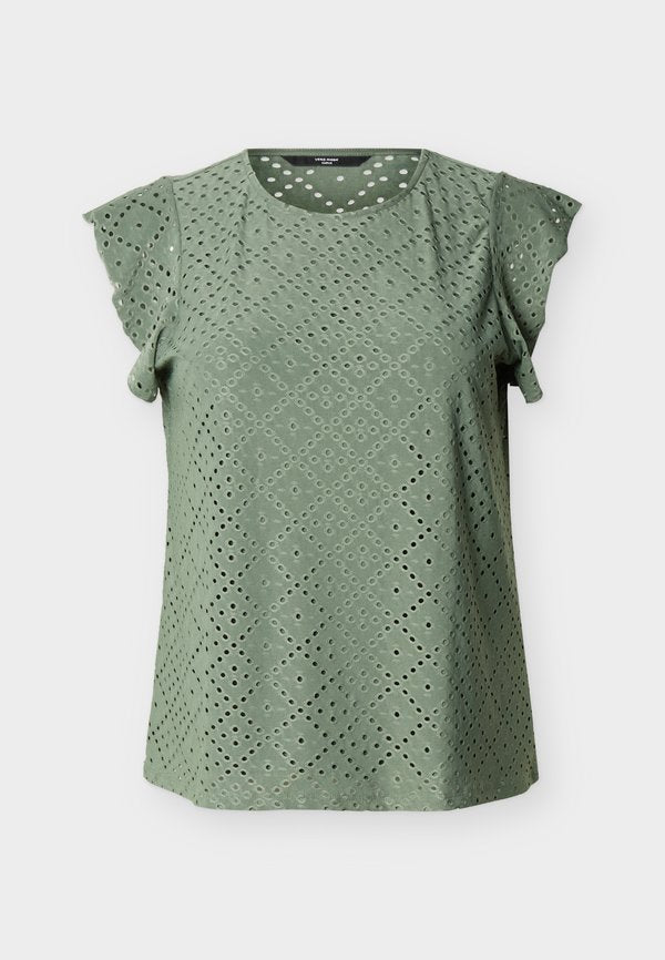 Vero Moda Curve VMCTASSA - Print T-shirt - laurel wreath