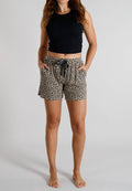 TOM TAILOR KURZE - Pyjama bottoms - braun-mittel-allover