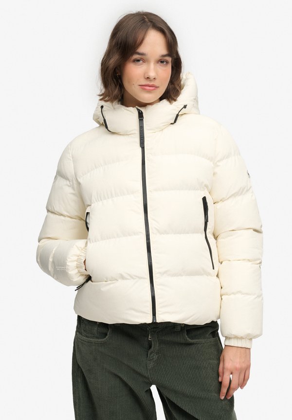 Superdry & Co SUPERDRY HOODED SPORTS PUFFER JACKET.. - Winter jacket - off white