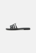 Tommy Hilfiger TH SCRIPT FLAT MULE LTH - Mules - black