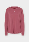 Nike Performance ONE RELAXED TOP - Long sleeved top - pink smoke/white