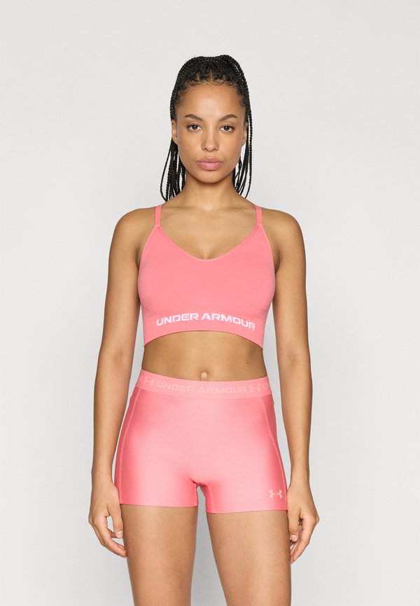 Under Armour VANISH SEAMLESS LOW - Light support sports bra - bittersweet pink/white