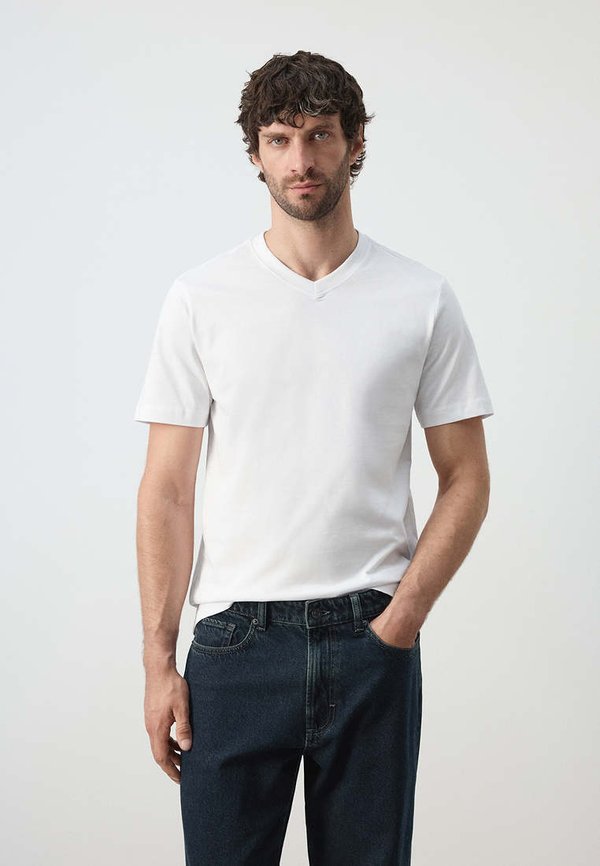 Mango ADULT - Basic T-shirt - white