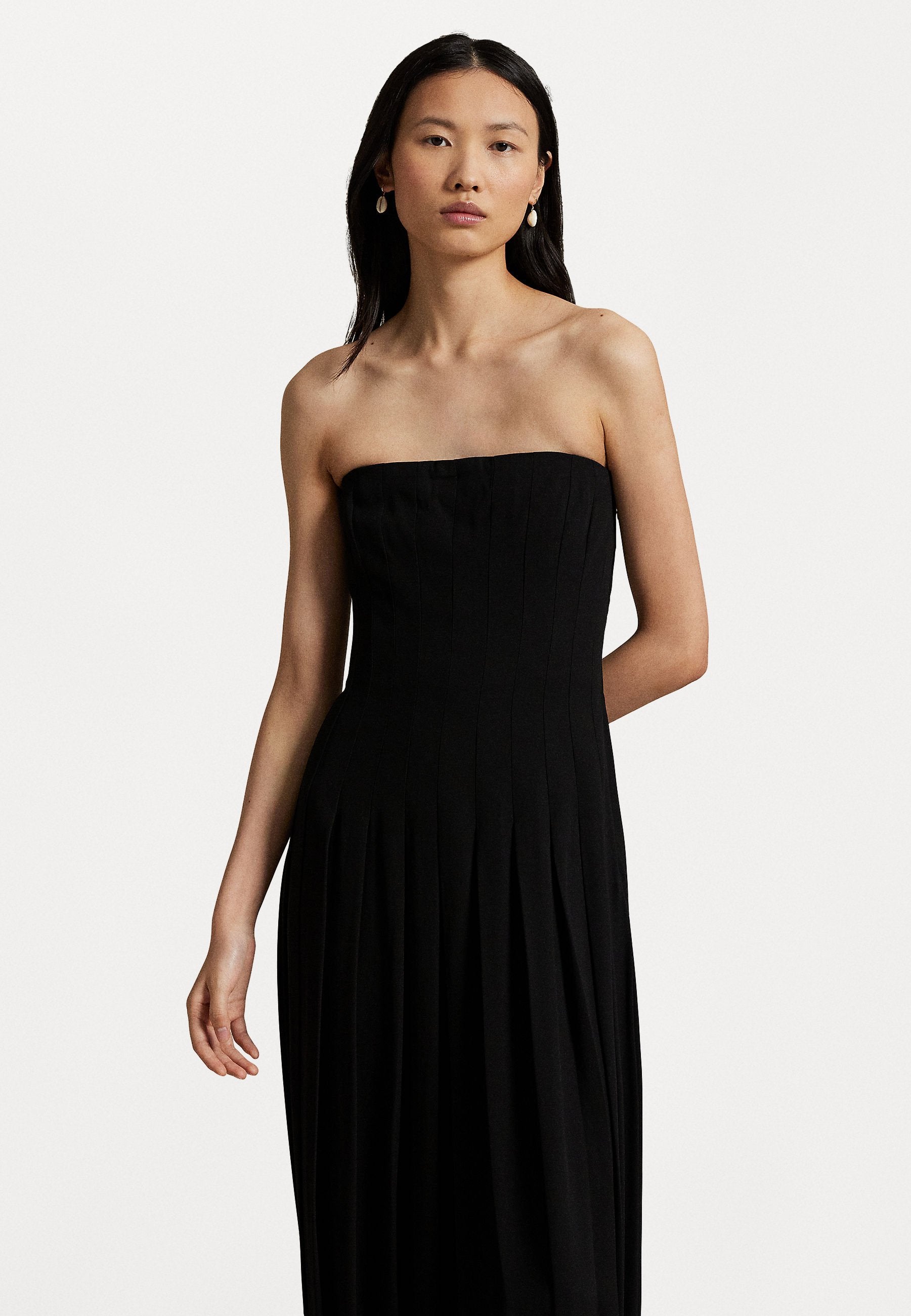 Polo Ralph Lauren PLEATED CREPE SLEEVELESS JUMPSUIT