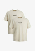 Jack & Jones 2 PACK - Print T-shirt - moonbeam