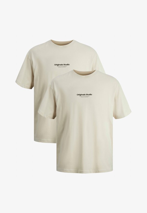 Jack & Jones 2 PACK - Print T-shirt - moonbeam