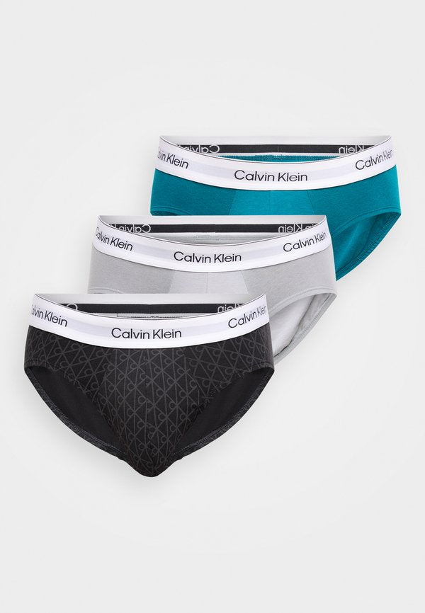 Calvin Klein Underwear 3 PACK - Briefs - sleet/black/ashford