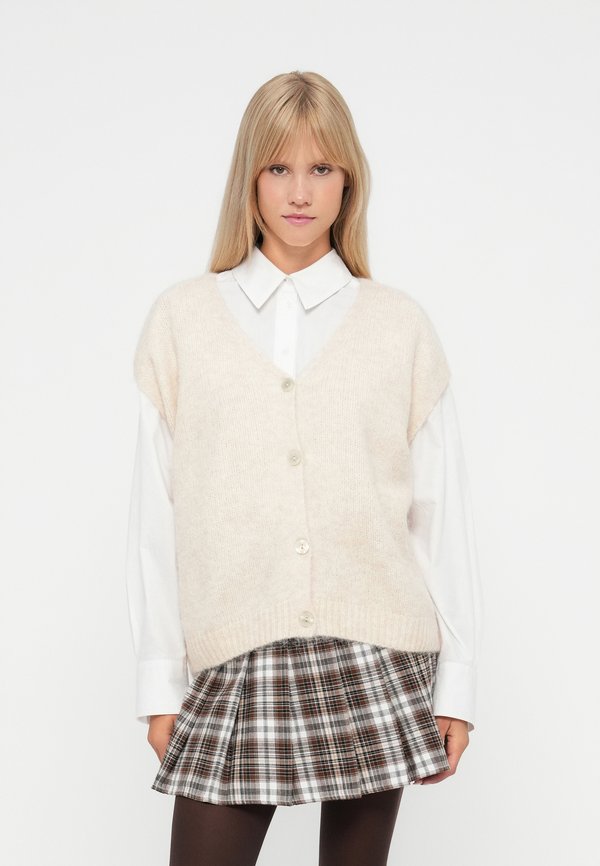 ONLY ONLAZU BUTTON V-NECK WAISTCOAT - Waistcoat - sandshell