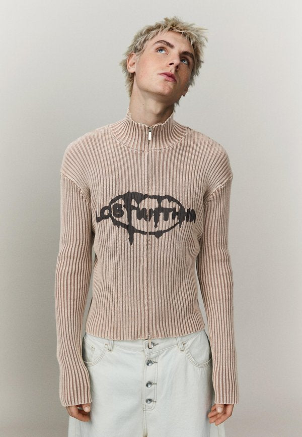 Bershka PRINTED - Cardigan - beige
