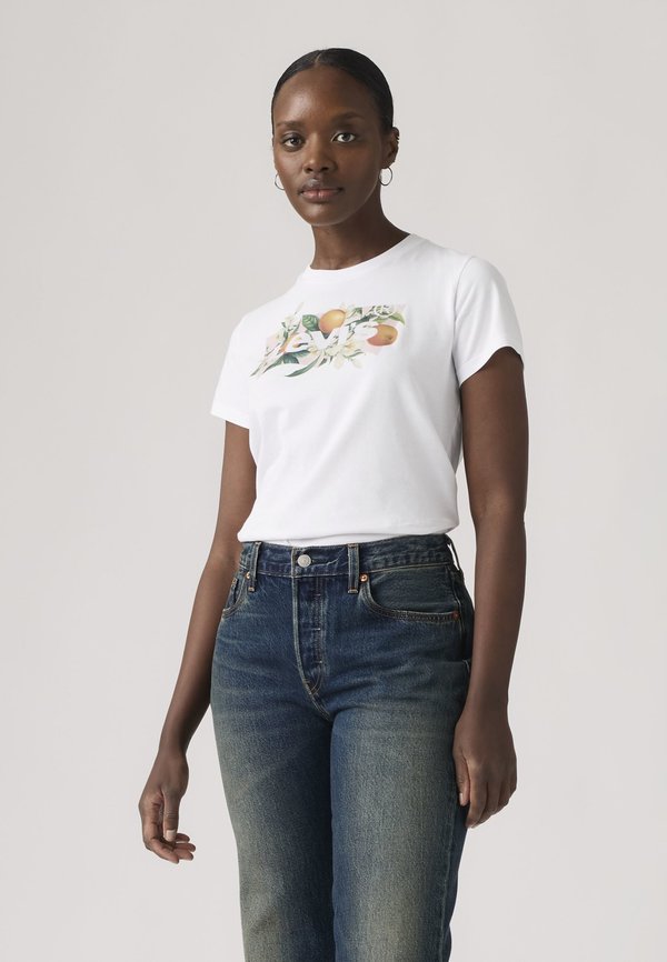 Levi's® THE PERFECT TEE - Print T-shirt - orange farm/bright white