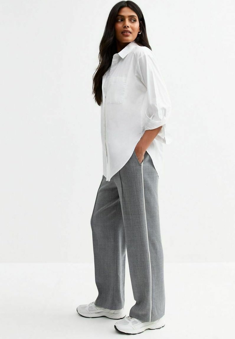 New Look TAILORED CONTRAST PIPING STRAIGHT LEG
