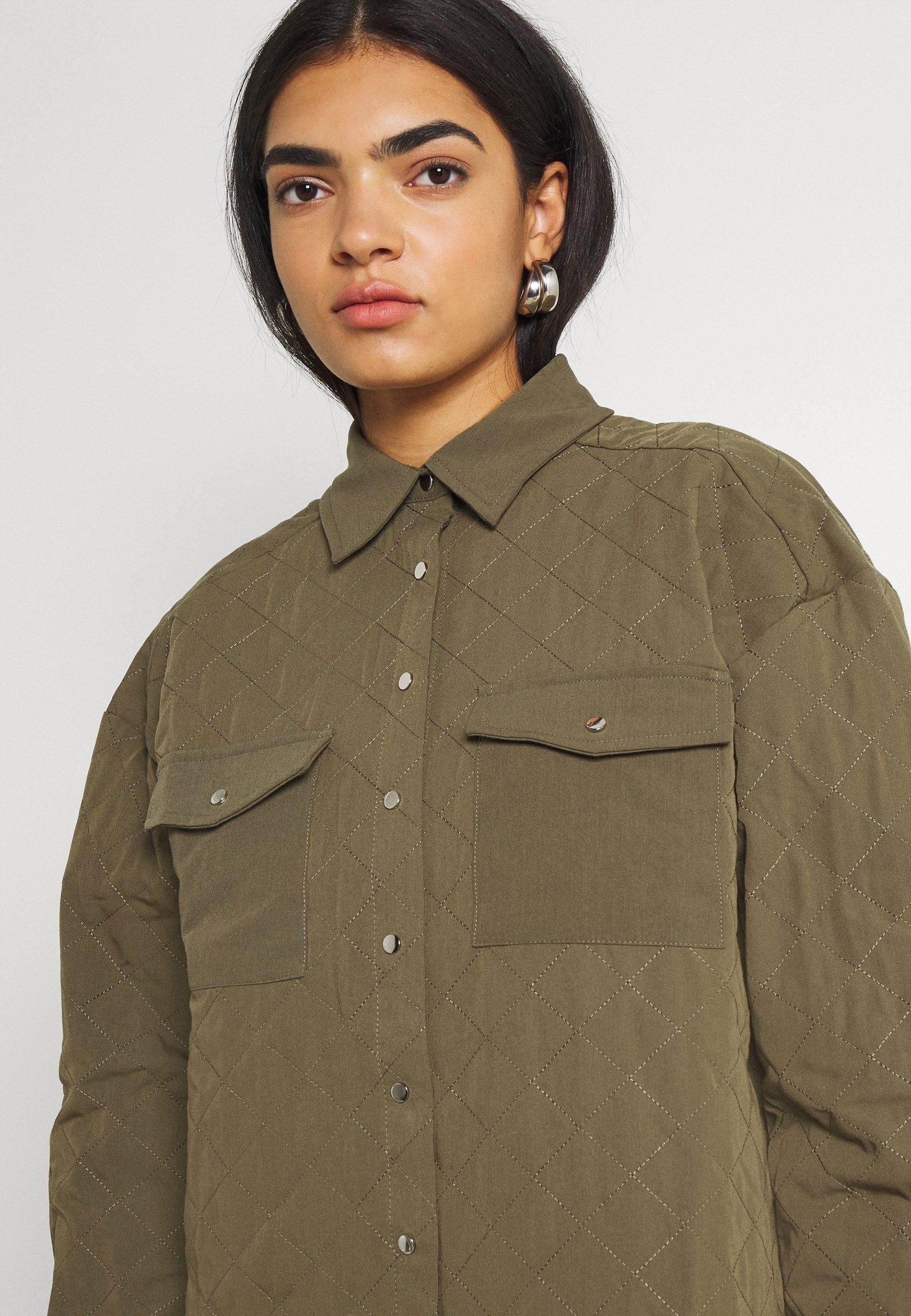 NA-KD QUILTED OVERSIZED OVERSHIRT